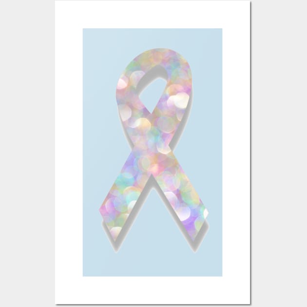 pearl lung cancer ribbon Wall Art by gossiprag